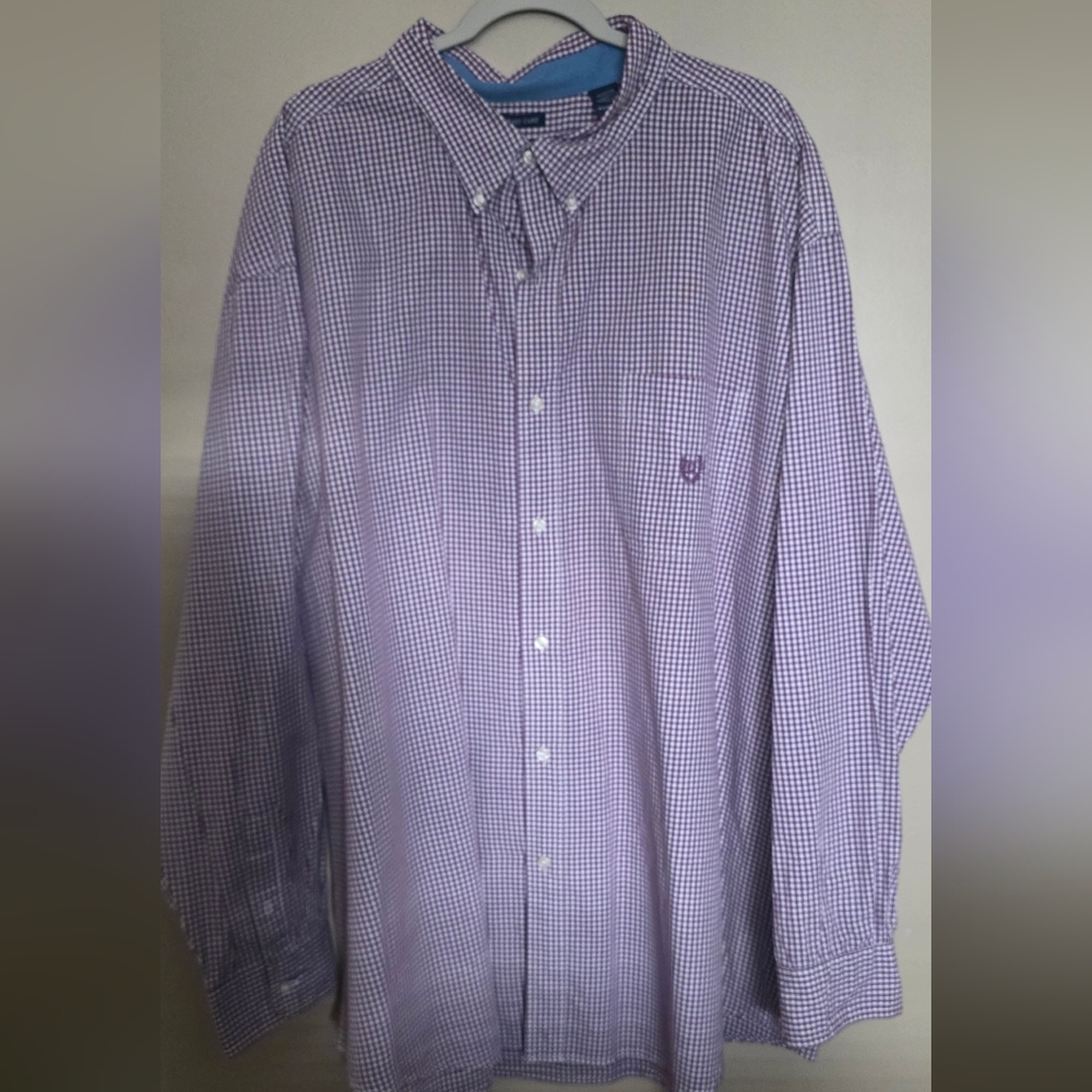 Men's Chaps Purple Checkered Shirt
